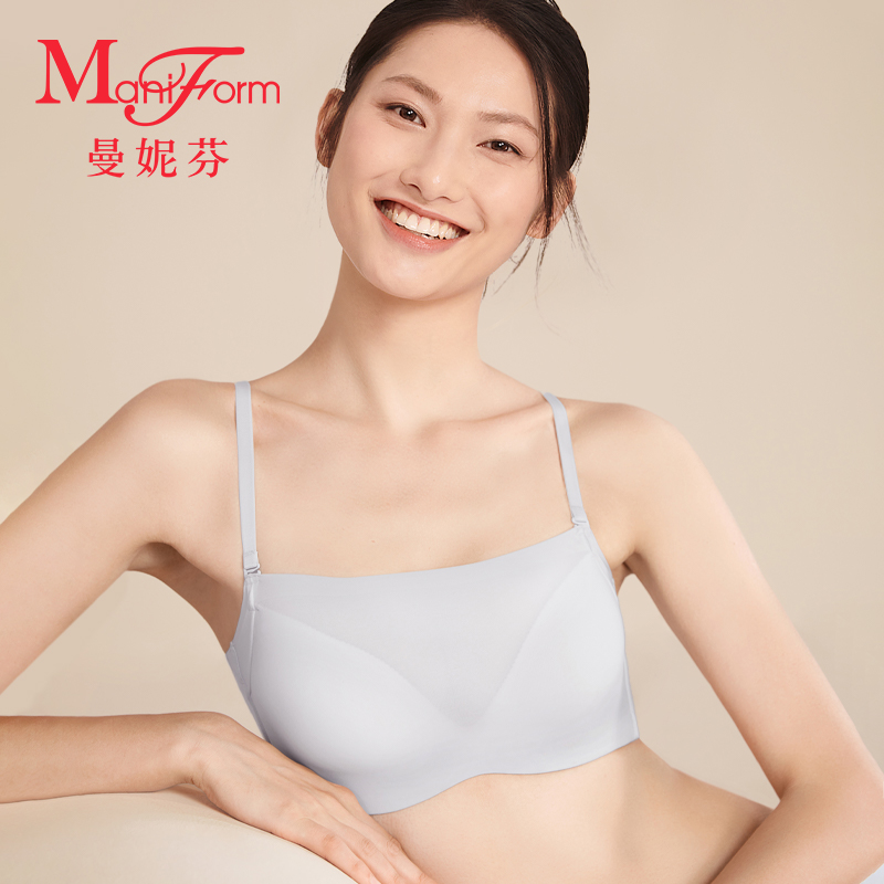 曼妮芬小胸聚拢抹胸防走光文胸女内衣美背百搭20812328