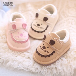 春秋季儿童鞋一岁宝宝鞋男童女宝宝软底学步鞋新生婴儿卡通叫叫鞋