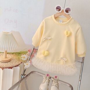 女童连衣裙春秋季洋气公主裙时髦婴儿童装2025开春新款女宝宝裙子