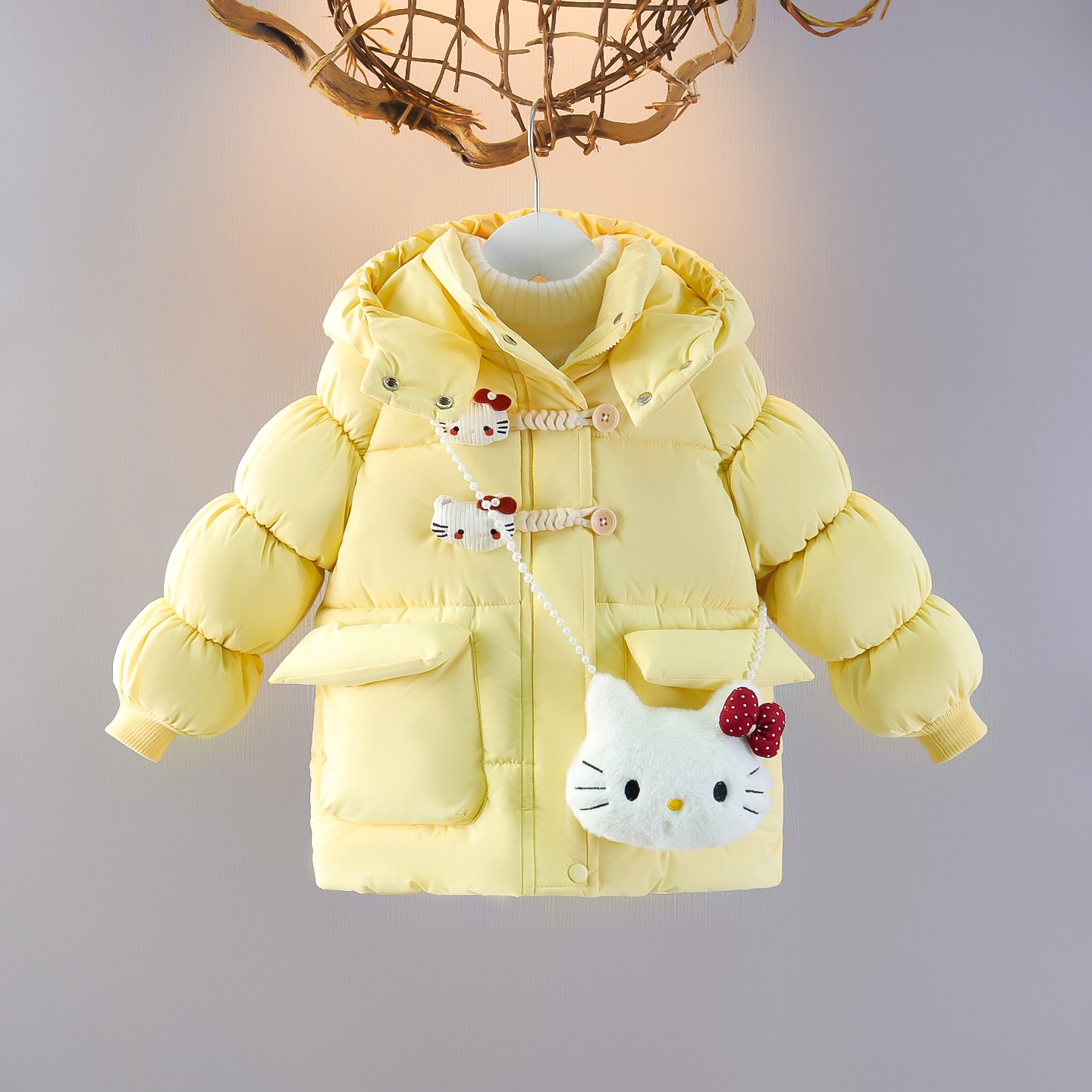 女童冬季棉服女宝宝棉袄夹棉外套