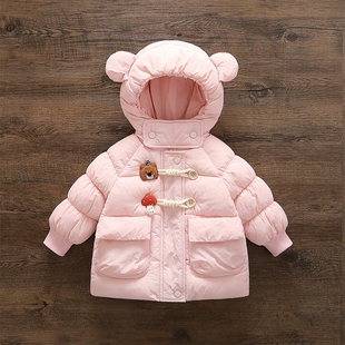 女童冬装棉衣女宝宝加厚棉袄婴儿童装棉服小女孩冬季加绒上衣外套