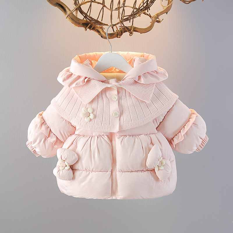女童棉袄冬季新款婴儿加厚棉衣小女孩羽绒棉服女宝宝冬装加绒外套