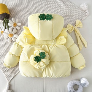 女童冬季棉袄洋气小女孩加厚棉衣公主羽绒棉服女宝宝冬装加绒外套