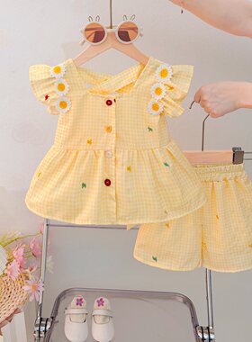 女童套装夏装女宝衣服时髦两件套
