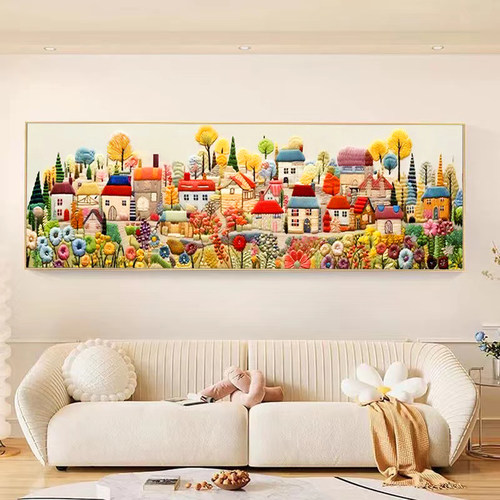 钻石刺绣2025新客厅童话小镇5D钻石画充满钻石景观十字绣儿童莱茵