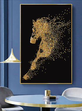 5d钻石画2025新款满钻砖石贴画马到成功钻石贴十字绣客厅玄关小幅