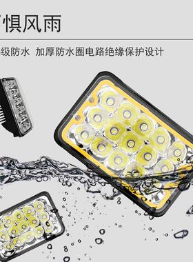 汽车货车LED车灯射灯12v24v工作灯五寸方45W改装灯方形大视野照明