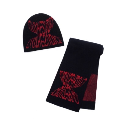 冬季保暖针织围脖围巾帽子