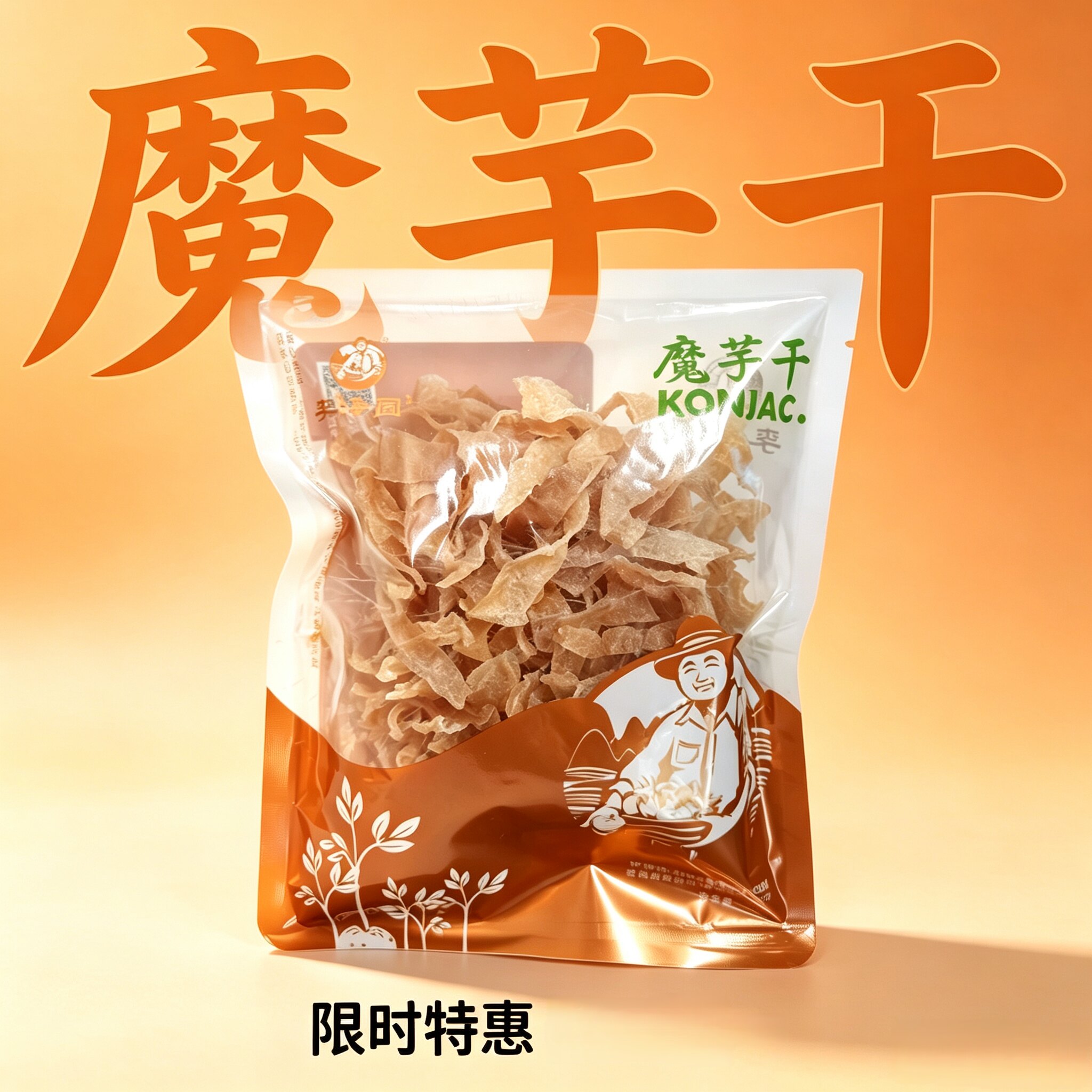 湖北竹溪特产魔芋干李泽园素食