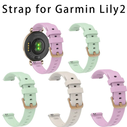 14mm适用佳明Lily2硅胶表带Garmi