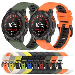 26mm适用佳明双色快拆硅胶表带Fenix7XPro 945腕带