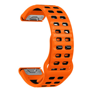 26mm 22mm适用佳明Fenix8快拆钉扣双色硅胶表带Fenix8 E 51mm腕带