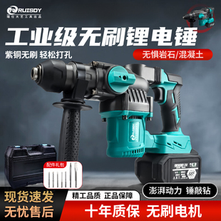 瑞仕大艺无刷锂电电锤工业级轻型电锤电镐两用冲击钻配件大全正品