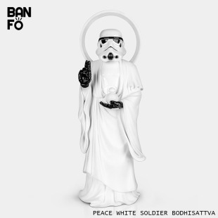 家居摆件 BANFO万佛 潮玩手办 和平白兵 带灯条可发亮 STOPWARS