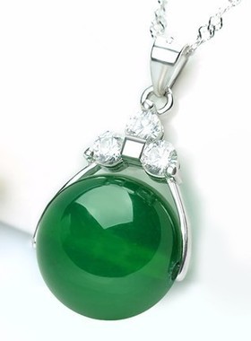 天然转运珠女士情侣玛瑙银镶玉