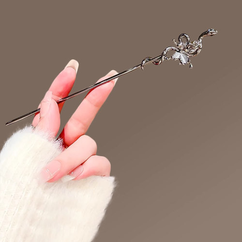 丨一折专区丨品牌撤柜丨古风国风蛇形猫眼蝴蝶发簪盘发簪子现代简