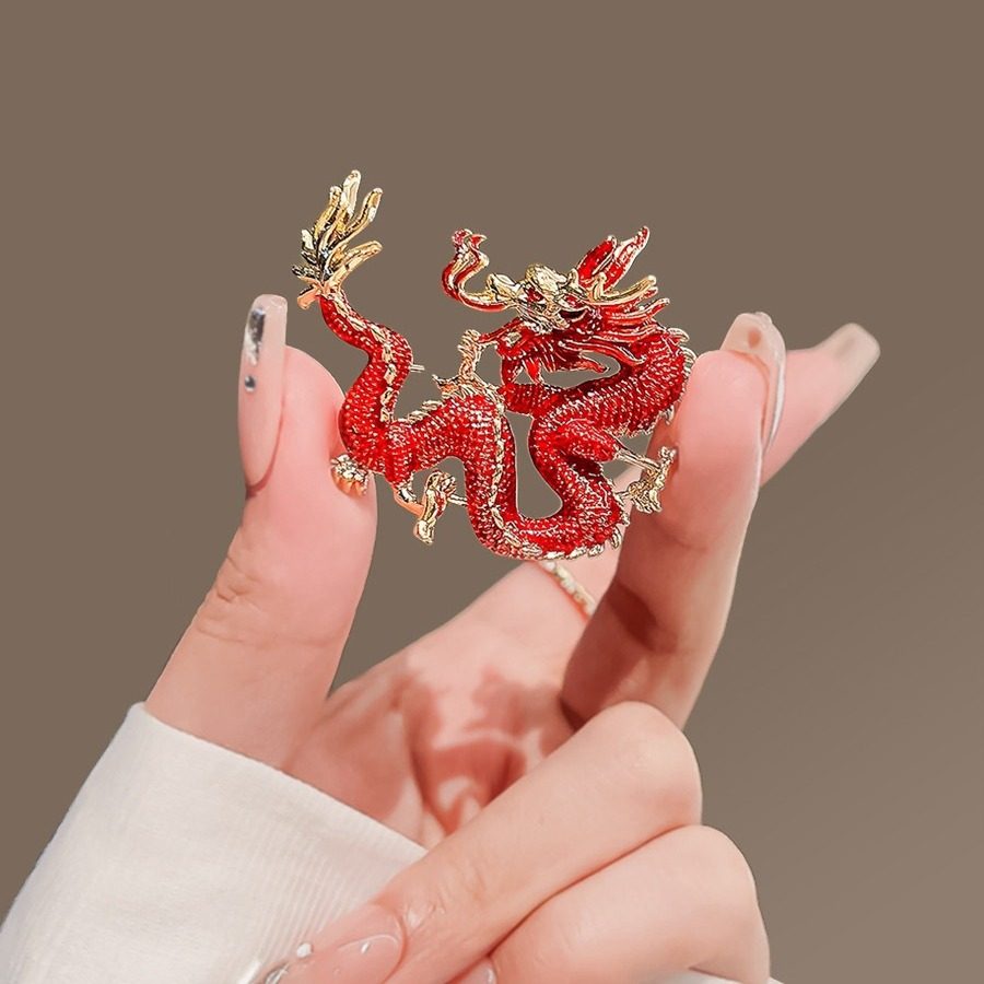 丨一折专区丨品牌撤柜丨红色火焰龙型胸针高档男女国潮西装配饰,模玩/动漫/周边/娃圈三坑/桌游,古风/国风配饰,淘宝优惠券,粉丝福利购,淘宝优惠卷