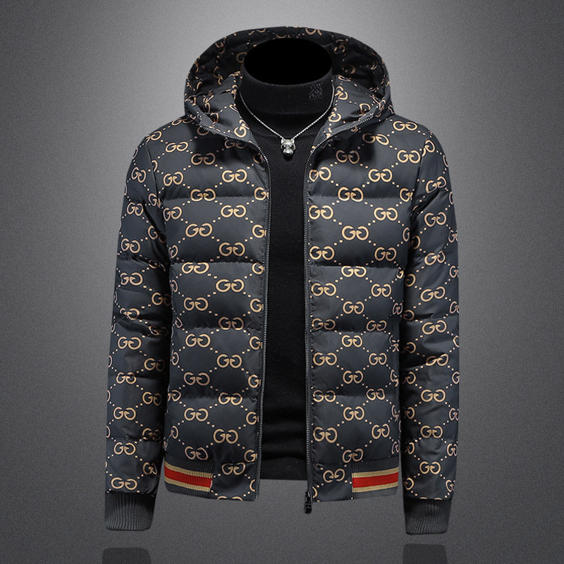 大牌风潮流冬季新款男士羽绒服韩版字母加厚保暖修身男外套外衣潮