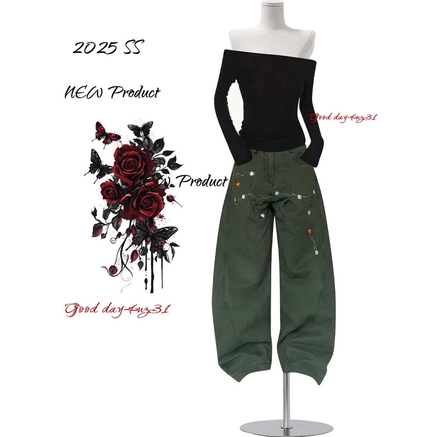 大码美式复古水洗直筒牛仔裤