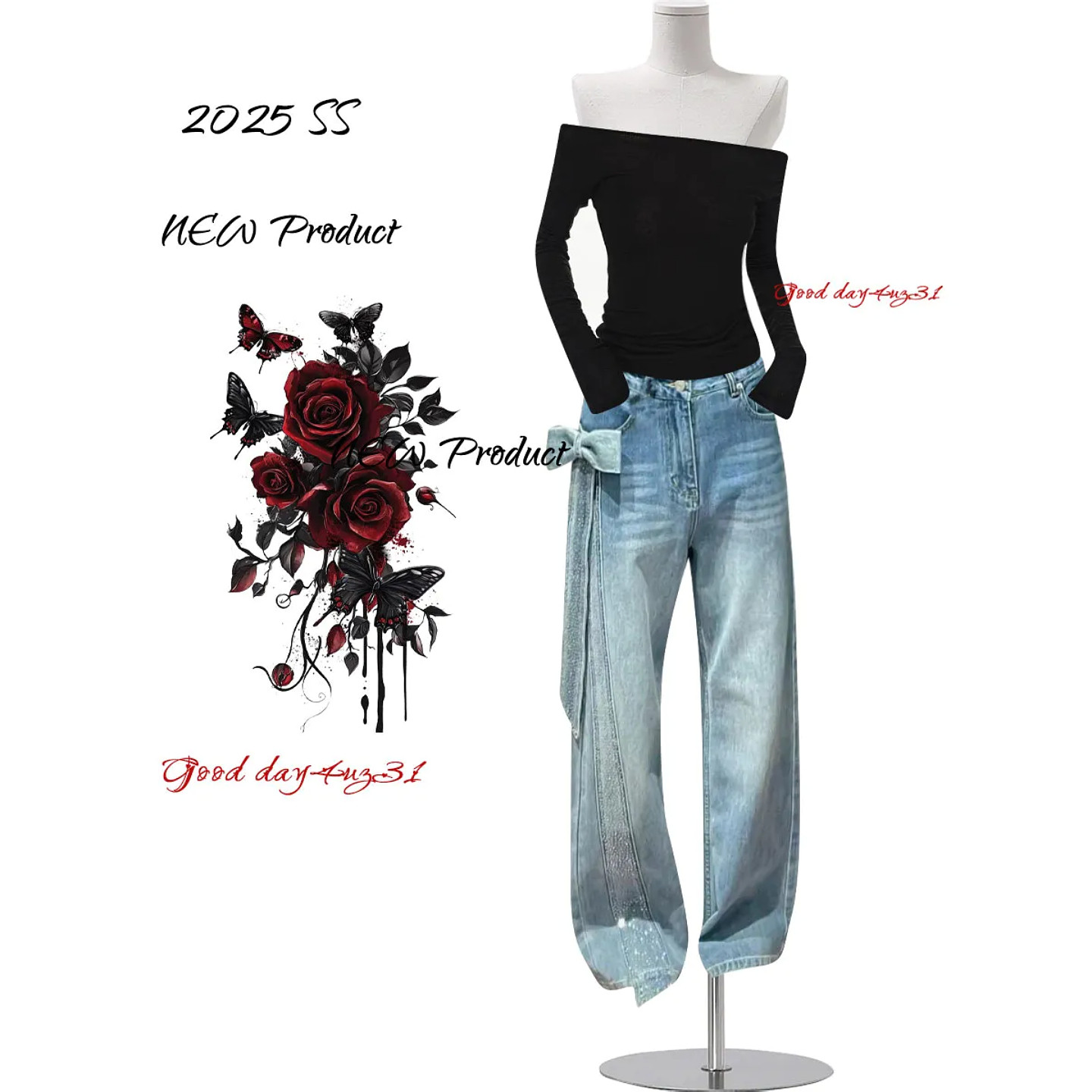 大码美式复古水洗蝴蝶结牛仔裤女春季新款街头烫钻设计感显瘦长裤,女装/女士精品,大码裤装,淘宝优惠券,粉丝福利购,淘宝优惠卷