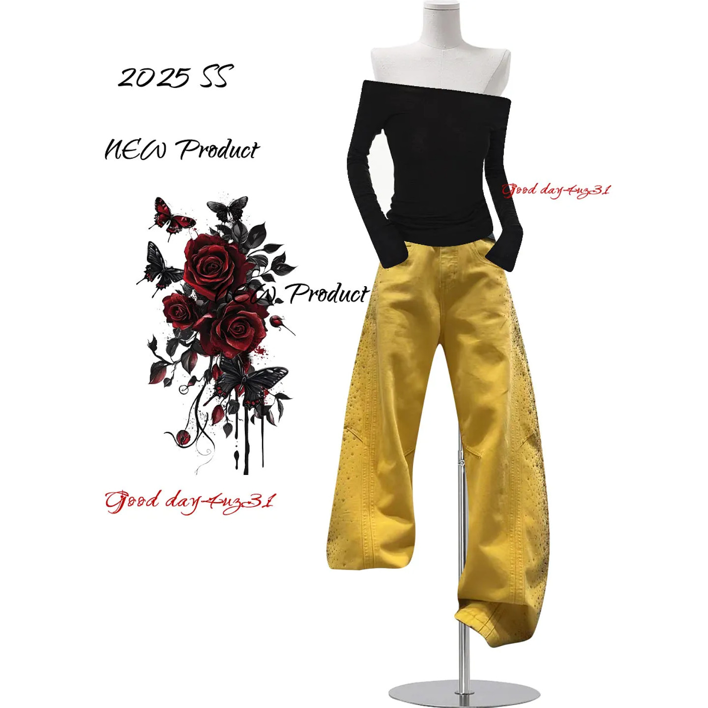 大码美式复古拼接烫钻牛仔裤女春季新款街头高腰宽松显瘦弯刀长裤,女装/女士精品,大码裤装,淘宝优惠券,粉丝福利购,淘宝优惠卷