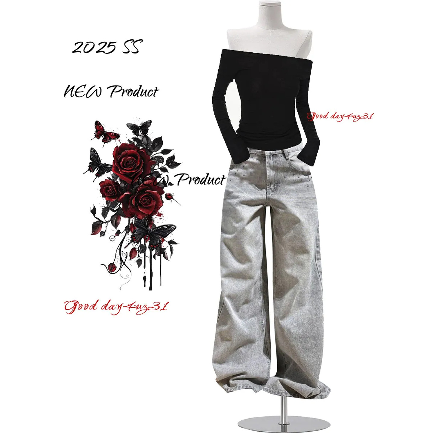 大码美式复古做旧铆钉牛仔裤女春季新款街头星星设计感百搭阔腿裤,女装/女士精品,大码裤装,淘宝优惠券,粉丝福利购,淘宝优惠卷