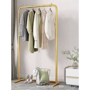 挂衣架落地卧室简易衣架子不占地家用室内房间衣服衣帽架小型衣杆