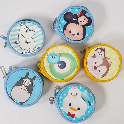 卡通可爱龙猫松鼠零钱包耳机收纳
