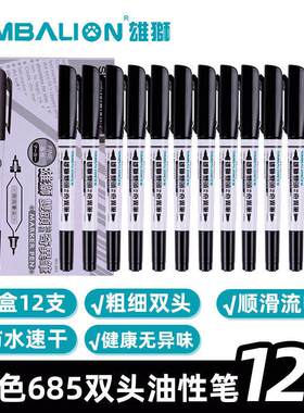 雄狮685双头油性勾线笔