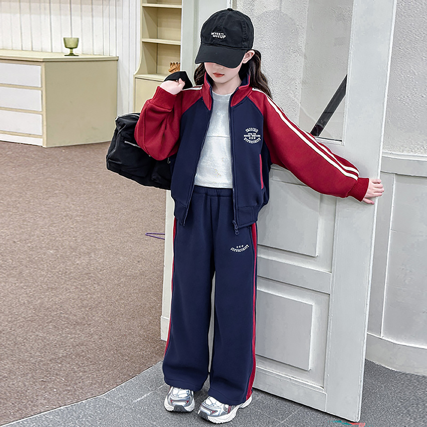 女童套装2025新款儿童春秋装大童外套初中生女孩秋季运动服潮12岁