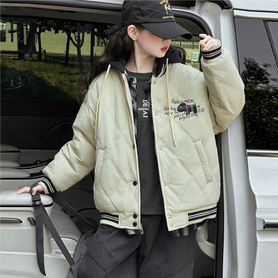 女童秋冬夹棉保暖加厚棒球服外套