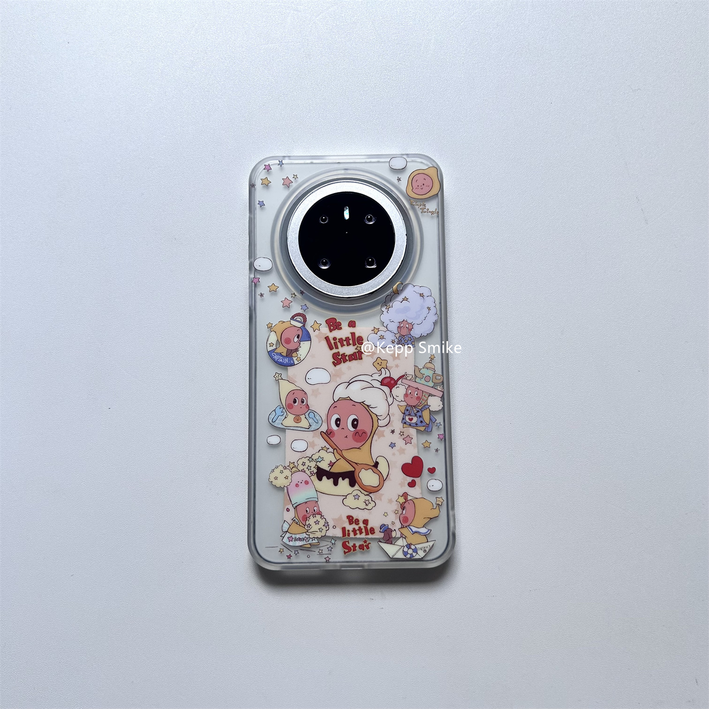 趣味可爱卡通星星插画适用华为mate70pro+手机壳mate60pro新款双层pura80pro防摔保护套pura70pro半透明mat60