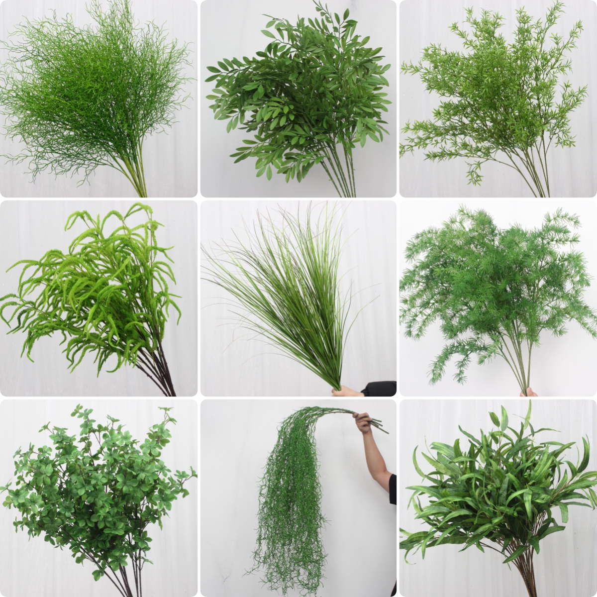 婚庆花材绿色仿真花森系仿真绿植假花叶子配叶装饰道具假树叶花艺