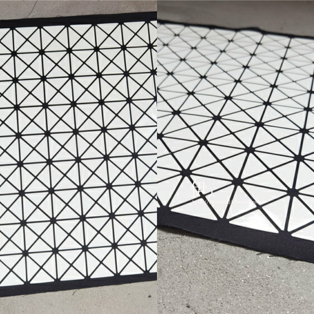 立体布料材料设计师肌理 三宅一生 几何翡翠白镜面款服装面料