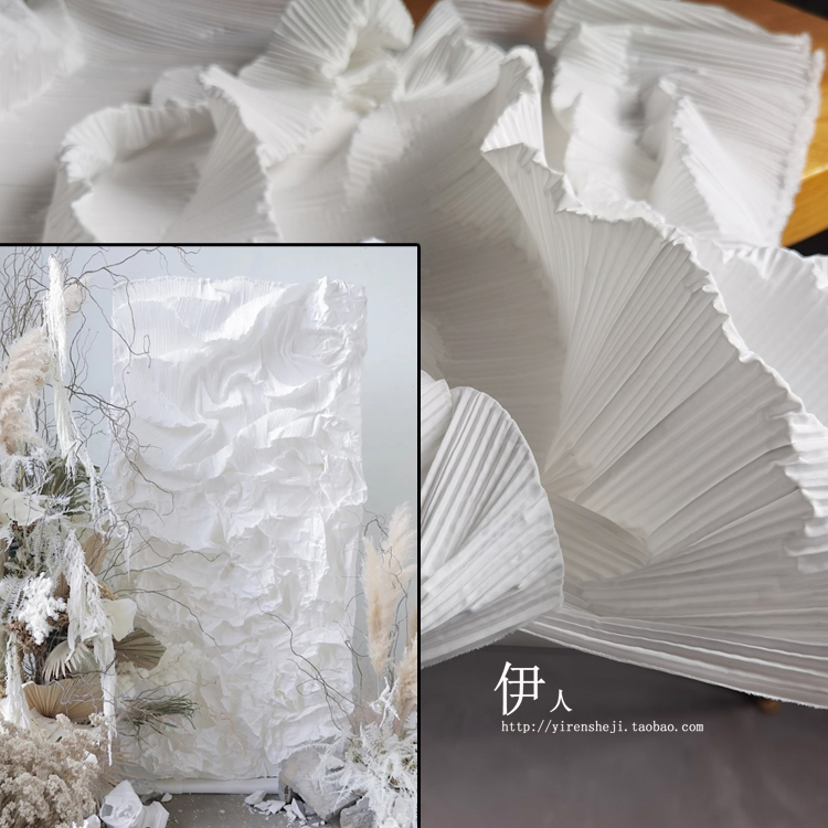 肌理压褶硬挺服装设计师布料