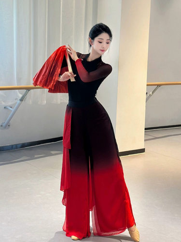 古典舞荷花奖溯跃舞蹈服抬龙王扇子舞演出服胶州秧歌服女中国风女