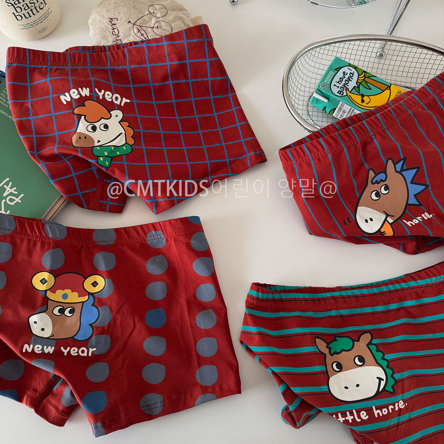 包邮4条装儿童新年红内裤男宝宝A类纯棉平角内裤男童马年四角内裤,童装/婴儿装/亲子装,内裤,淘宝优惠券,粉丝福利购,淘宝优惠卷