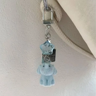 【蓝星星大象】植绒立体可爱小动物手工钥匙扣手机链包包挂件