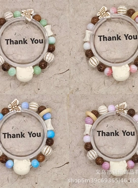 直销新中式鸡翅木kt猫手链复古百搭古风手串景区热销手饰