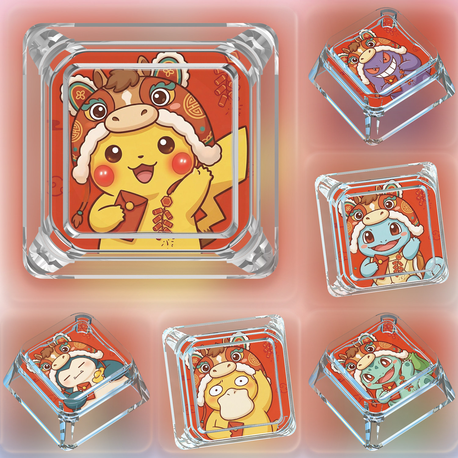 黑神话宝可梦键帽单个卡通可爱皮卡丘耿鬼新年可达鸭机械键盘键帽,电脑硬件/显示器/电脑周边,键帽,淘宝优惠券,粉丝福利购,淘宝优惠卷