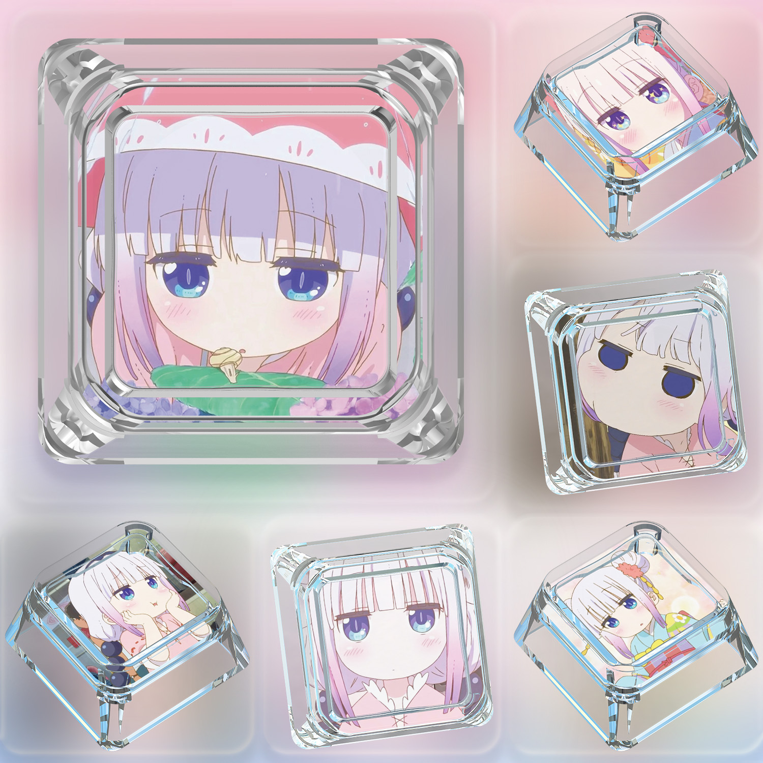 小林家的龙女仆康娜键帽单个卡通可爱十字轴二次元机械键盘键帽