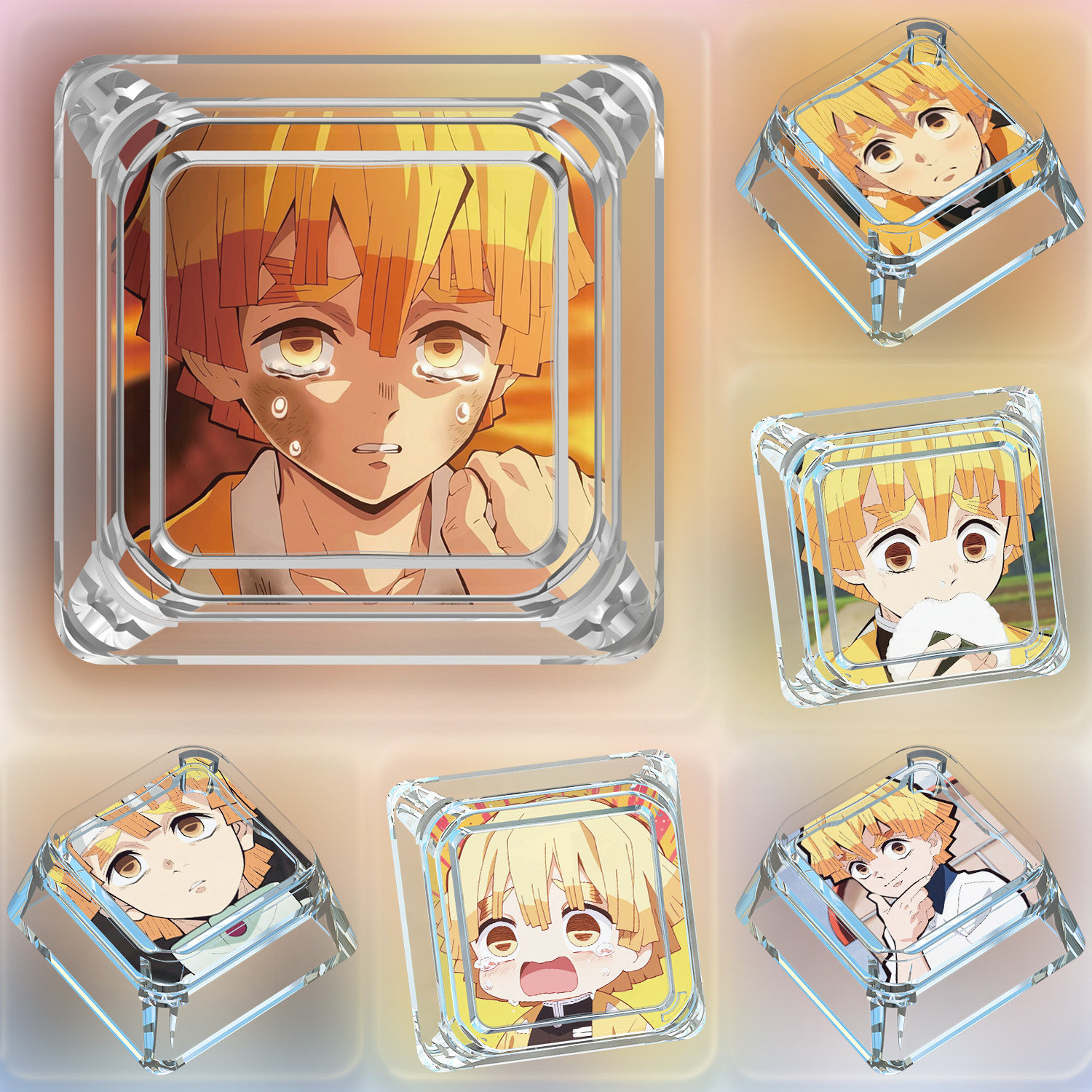 鬼灭之刃键帽单个二次元我妻善逸十字轴机械键盘透明PC键帽,电脑硬件/显示器/电脑周边,键帽,淘宝优惠券,粉丝福利购,淘宝优惠卷