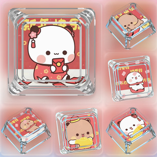 一二布布键帽单个卡通可爱新年喜庆暴富十字轴机械键盘ESC键帽