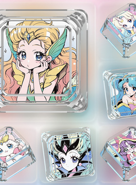 ESC键帽单个卡通可爱Q版英雄联盟卡通十字轴机械键盘透明透光键帽