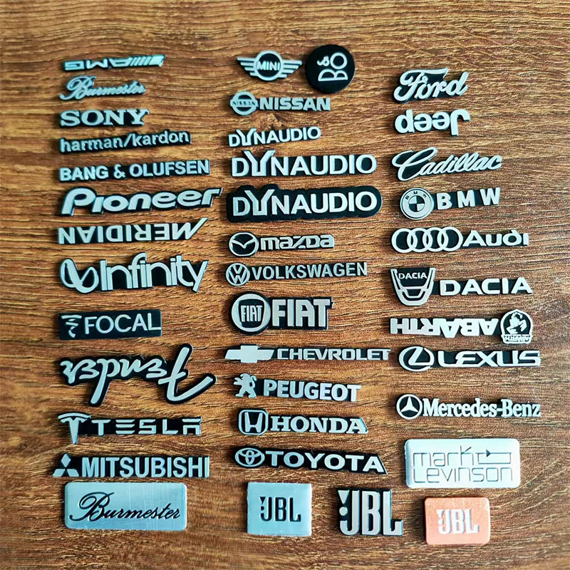 适用汽车音响贴标金属标装饰标哈曼卡顿丹拿宝马奥迪奔驰音箱标