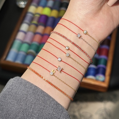 法国十分圆钻好运Pure系列小红绳