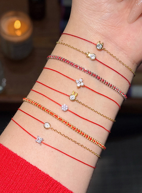 法国转运小红绳手链本命年礼物