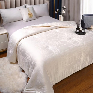 超柔天丝木本提花被子春秋被芯大豆蛋白纤维冬被加厚保暖冬季被褥