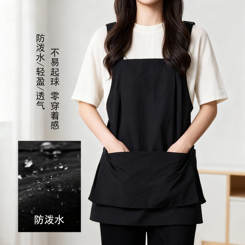 日系防泼水围裙透气可定制工作服