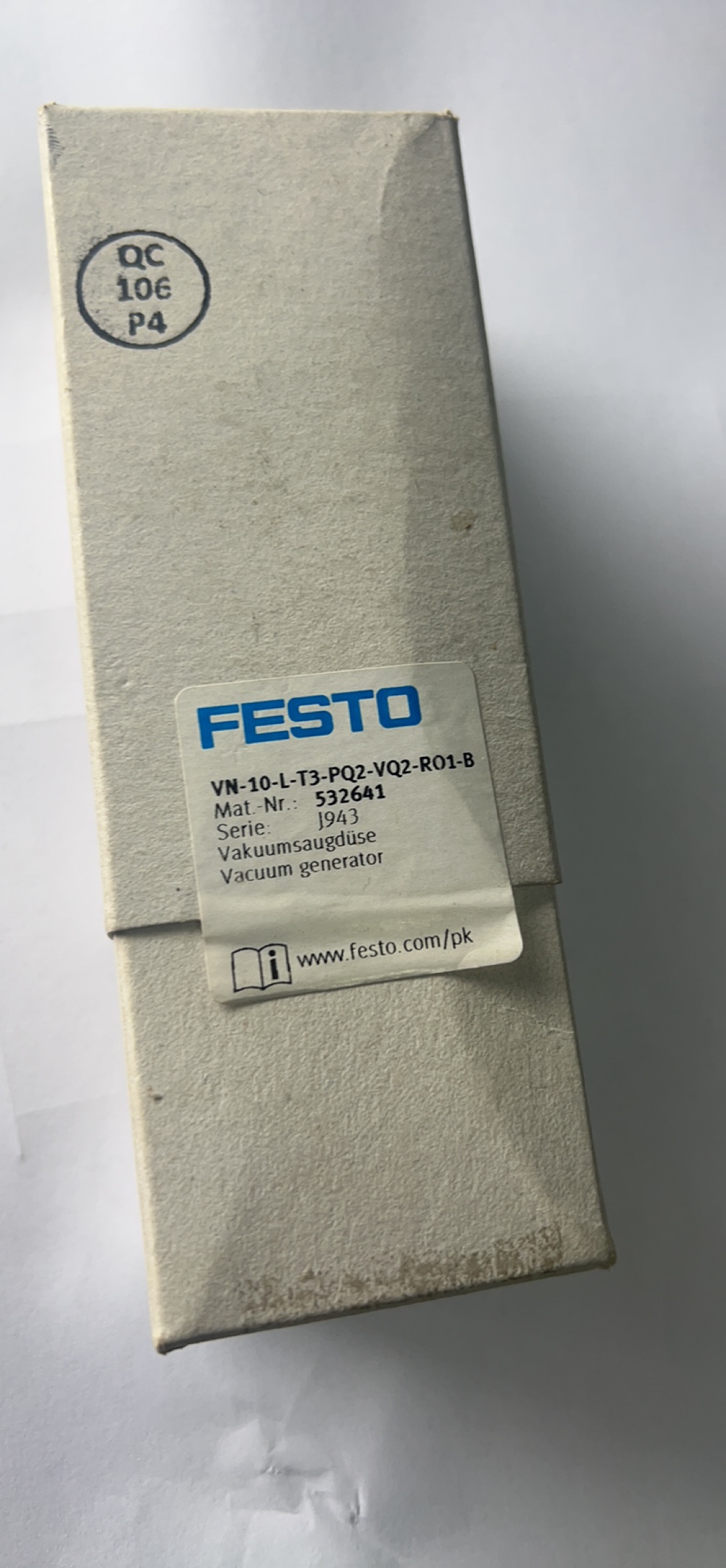 VN-10-L-T3-PQ2-R01-B   原装正品   FESTO  真空发射器 现货销售